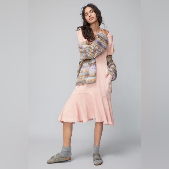 Anthropologie Saturday Sunday Joella Peach Midi Dress - Picture 3 of 4